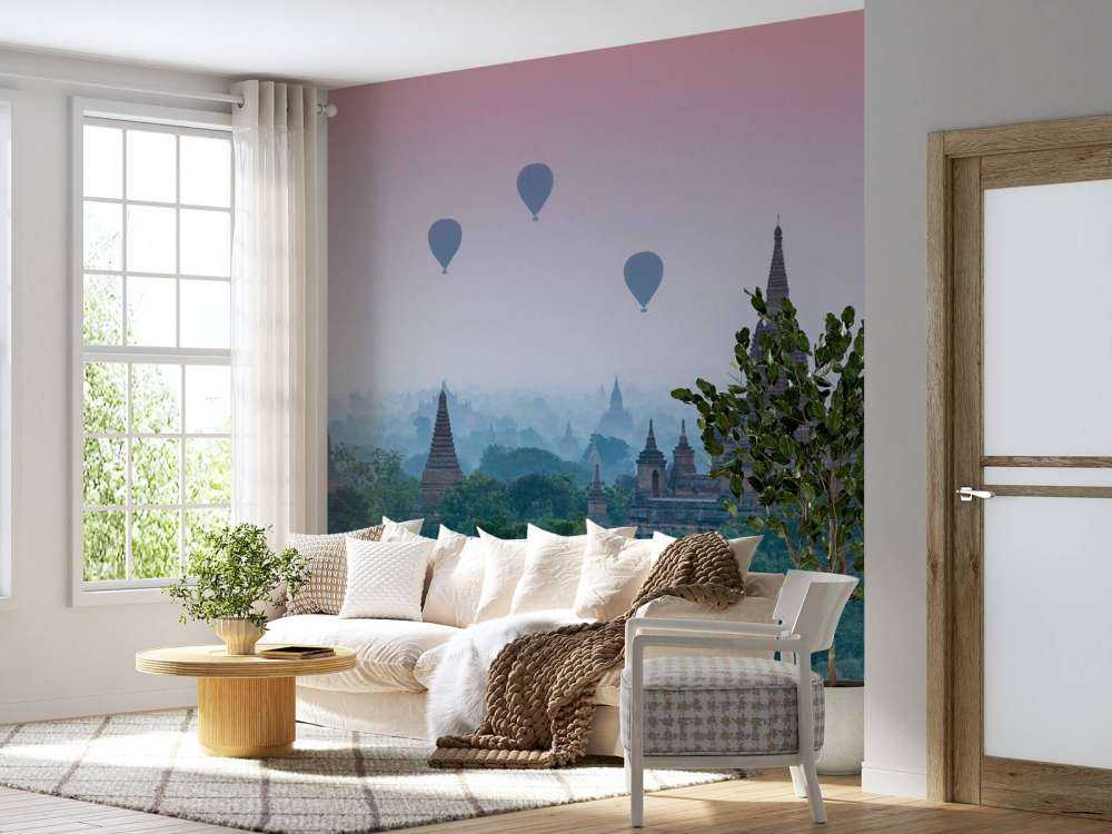 Temples and hot air balloons