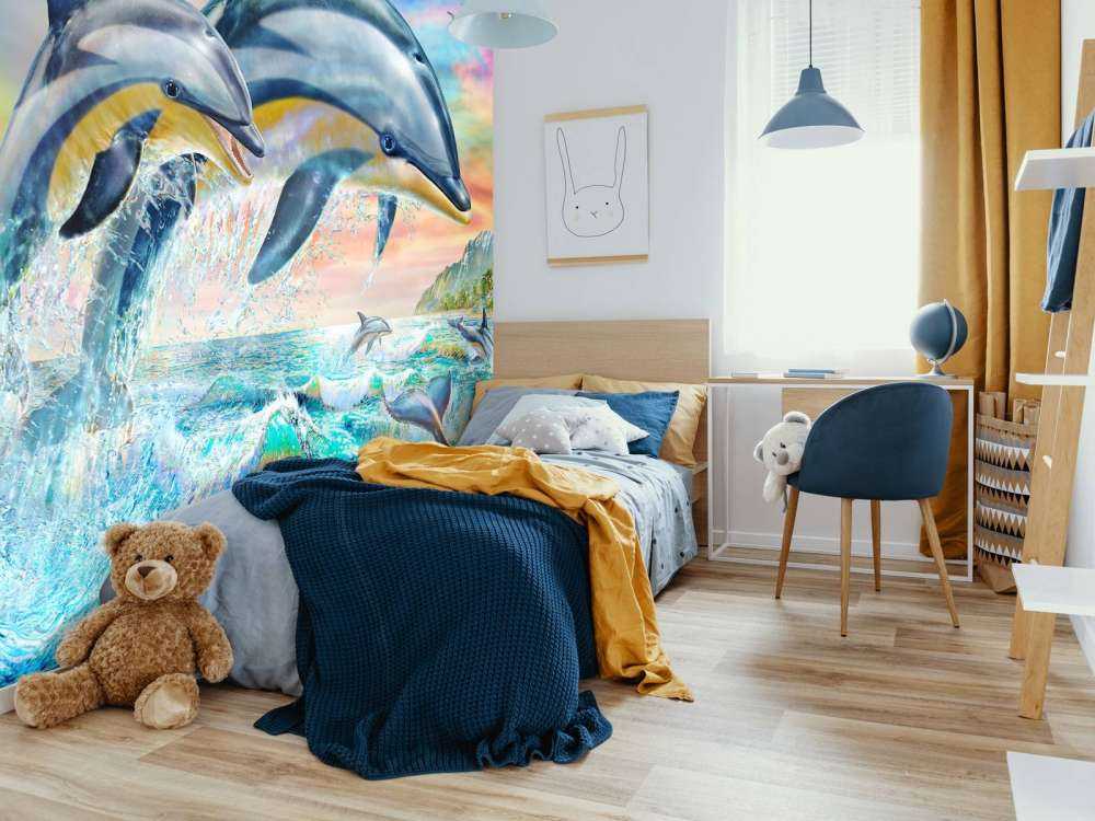 Frazer's Dolphin Mother And Baby