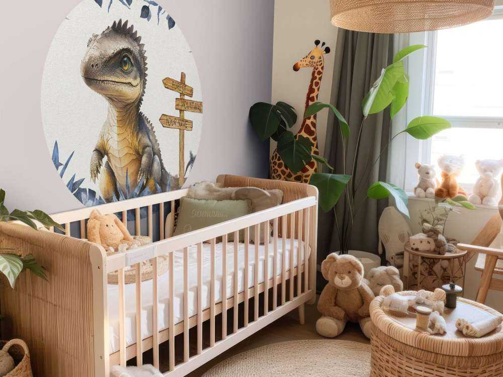 Baby spinosaurus in the blue jungle