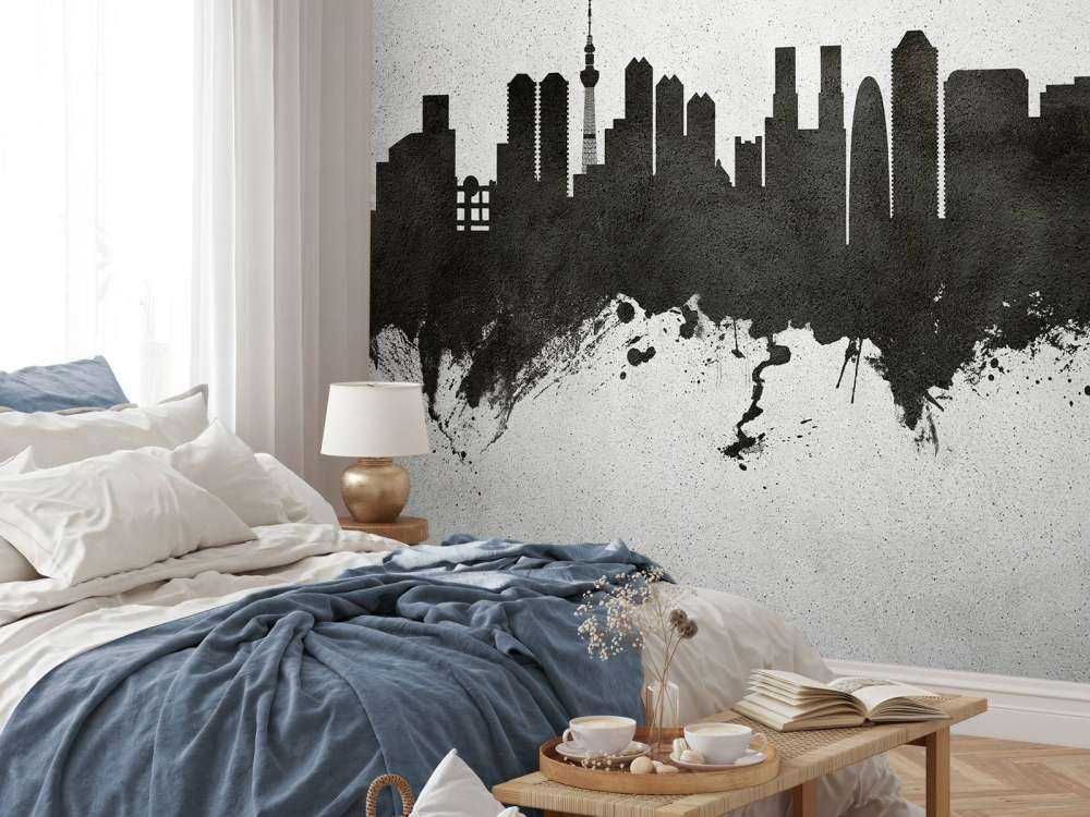 Watercolor skyline, Tokyo