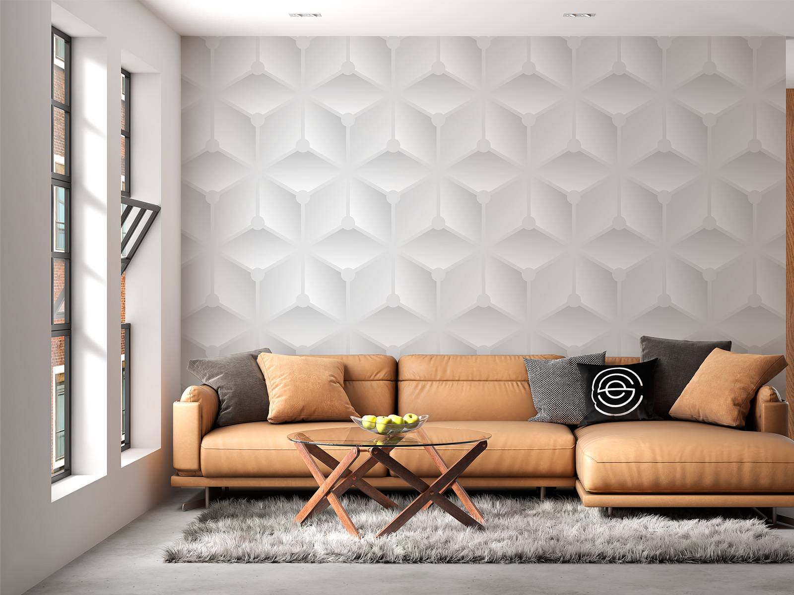 White 3D pattern