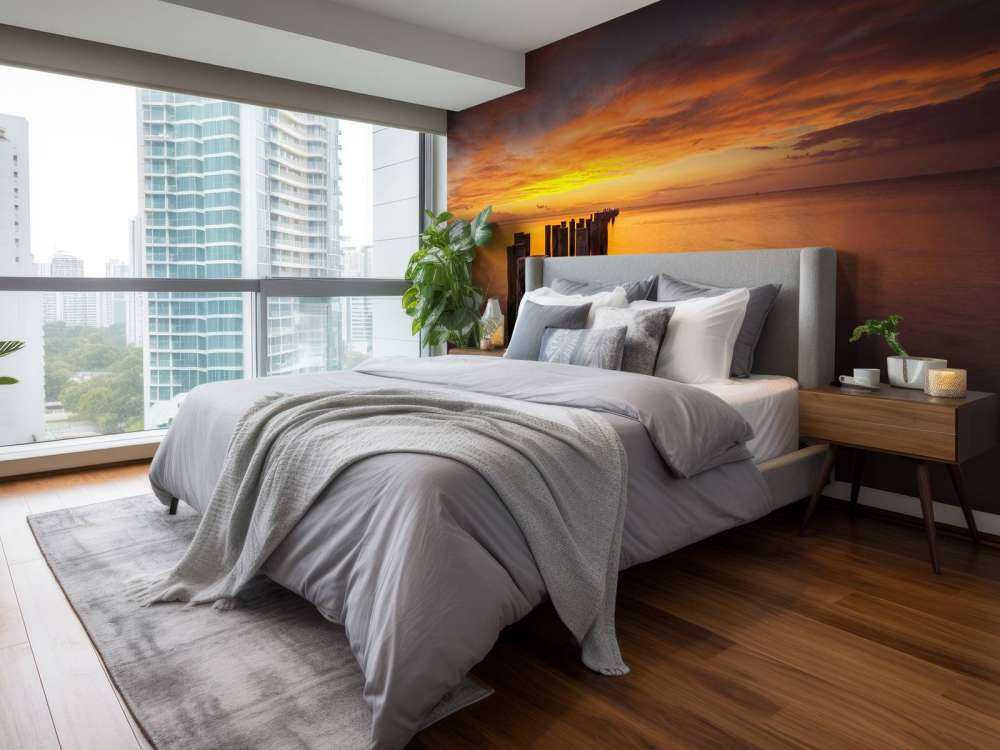 Breakwaters at sunrise