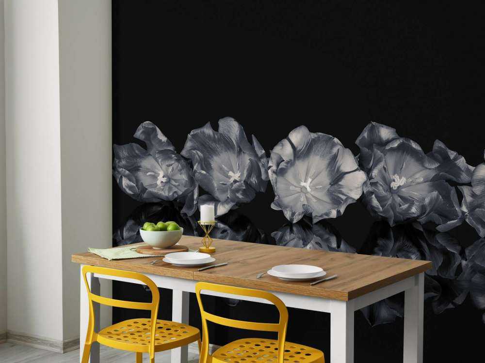 Bloemen in het zwart-wit