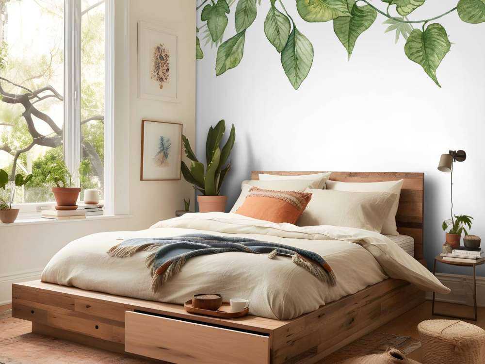 Hanging watercolour leaves