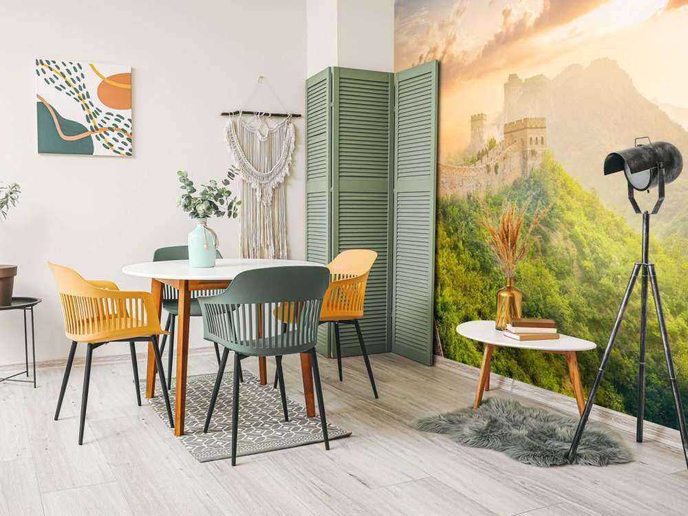 Chinese muur bij zonsopkomst