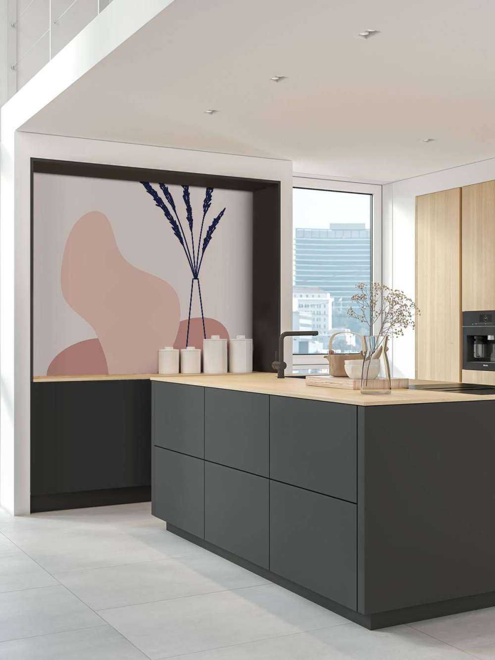 Plant met vaas en vormen