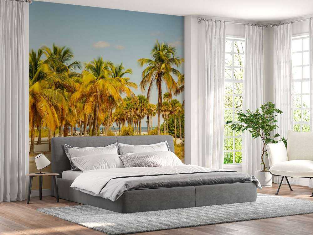 Geel-groene palmbomen