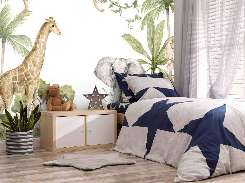 African animals in jungle