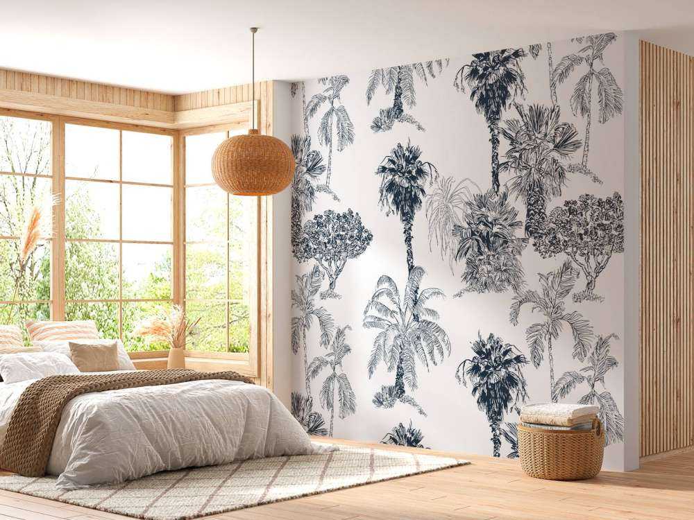 Tropical palms and trees