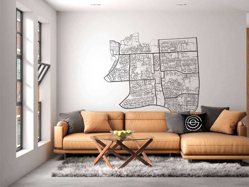 Plattegrond van Lelystad, wit