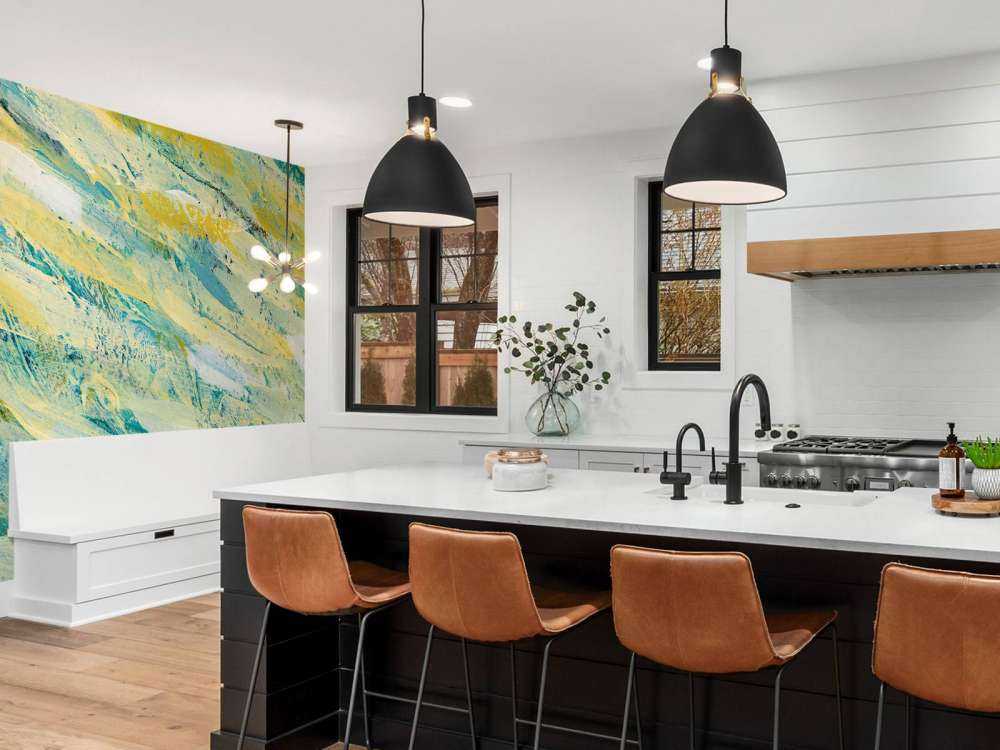 Coloured paint stripes