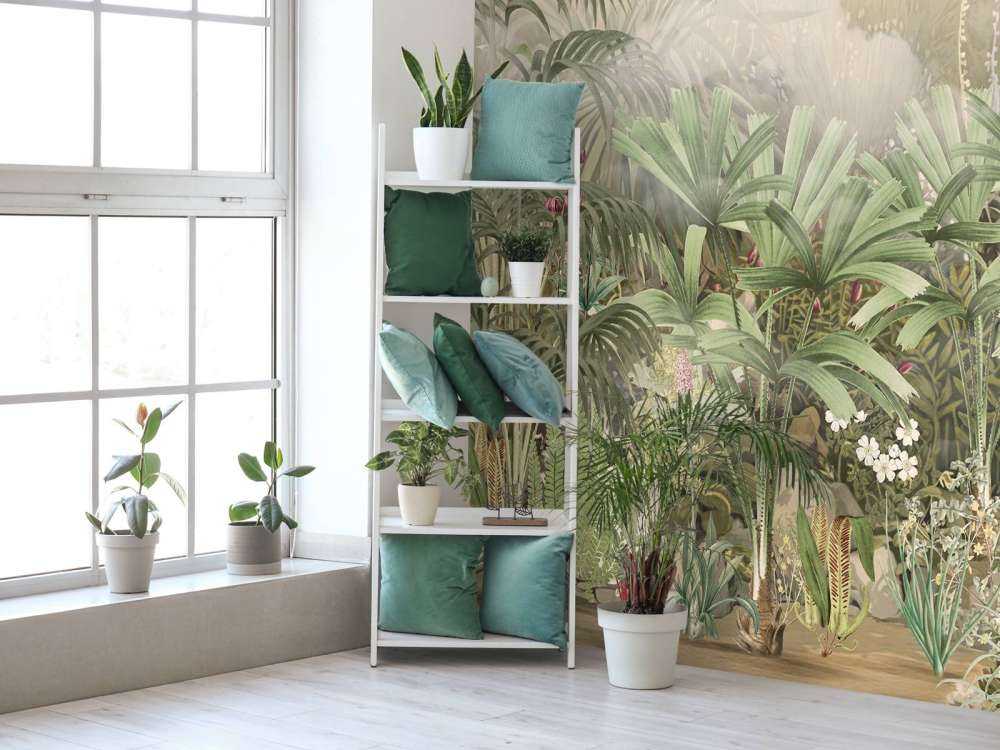 Morning in the Tropical Garden Green