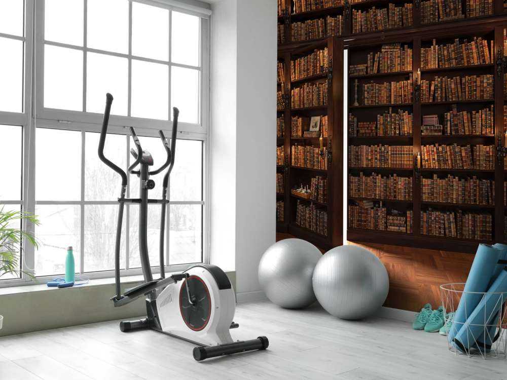 Secret library with hidden door