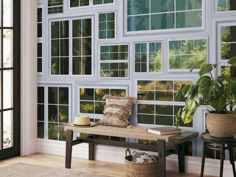 Getekend tuin uitzicht