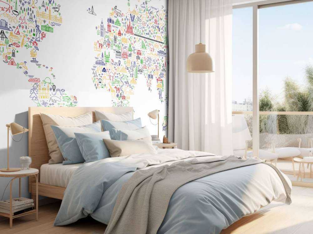 Abstracte wereldkaart