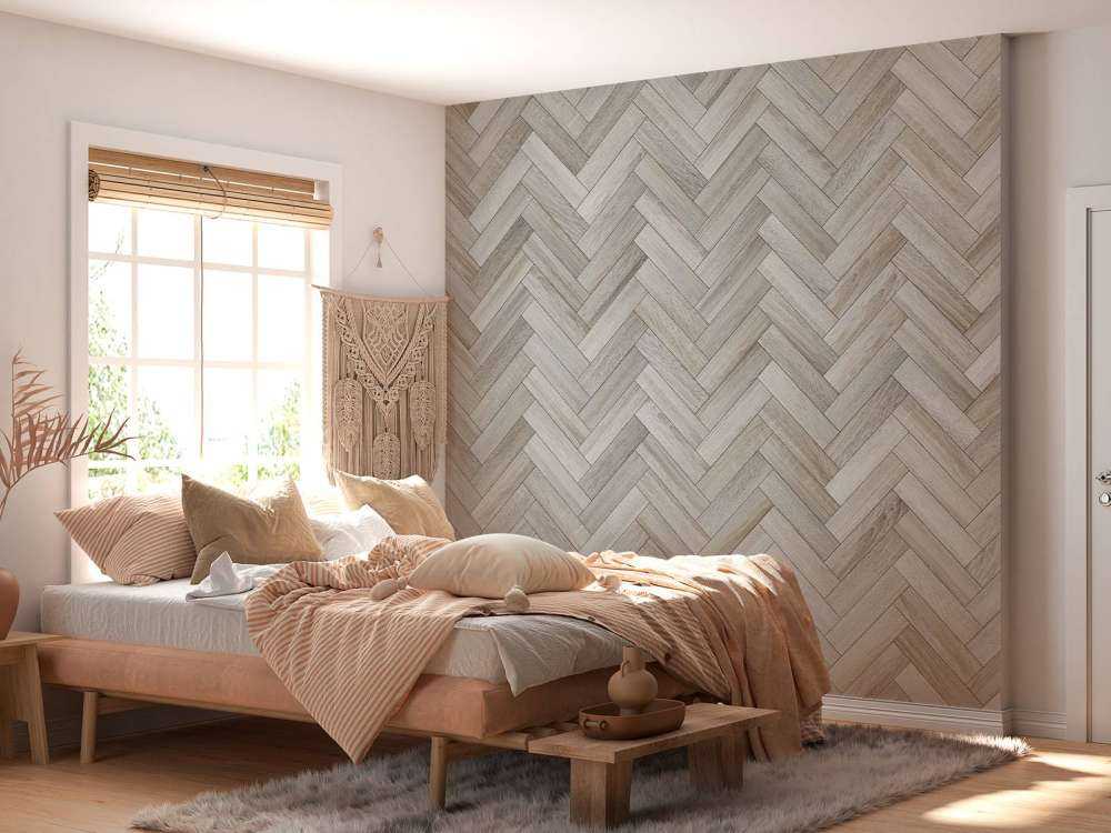 Grey herringbone