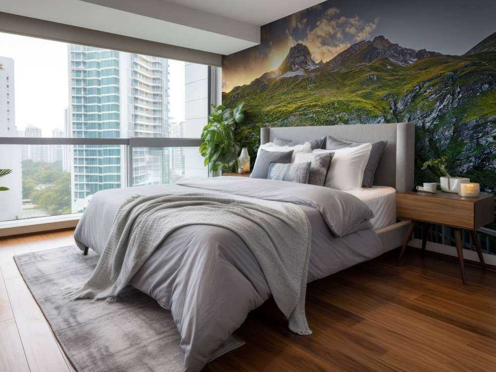 Sunset at a reservoir