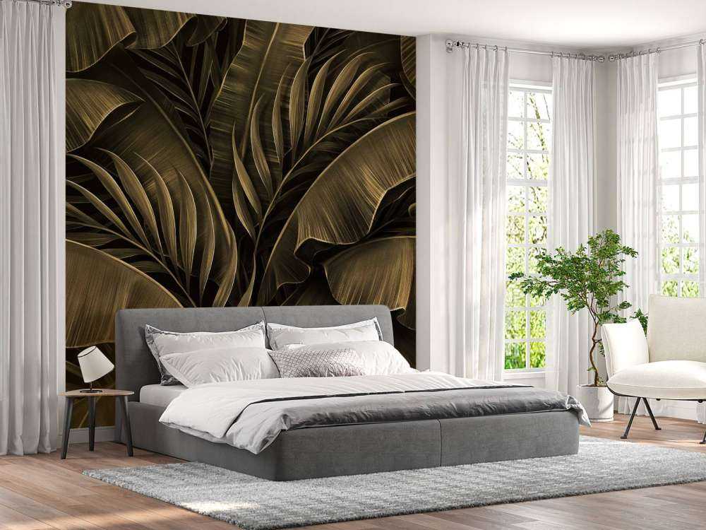 Banana and palm leaves