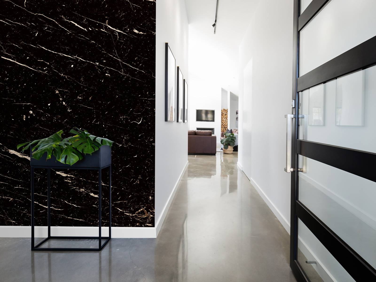 Dark marble with light structure