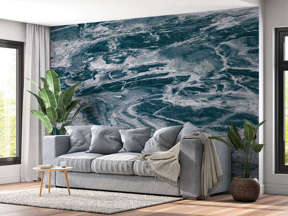 Blue abstract marble