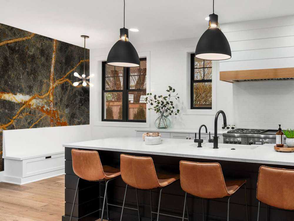 Marble with copper tones