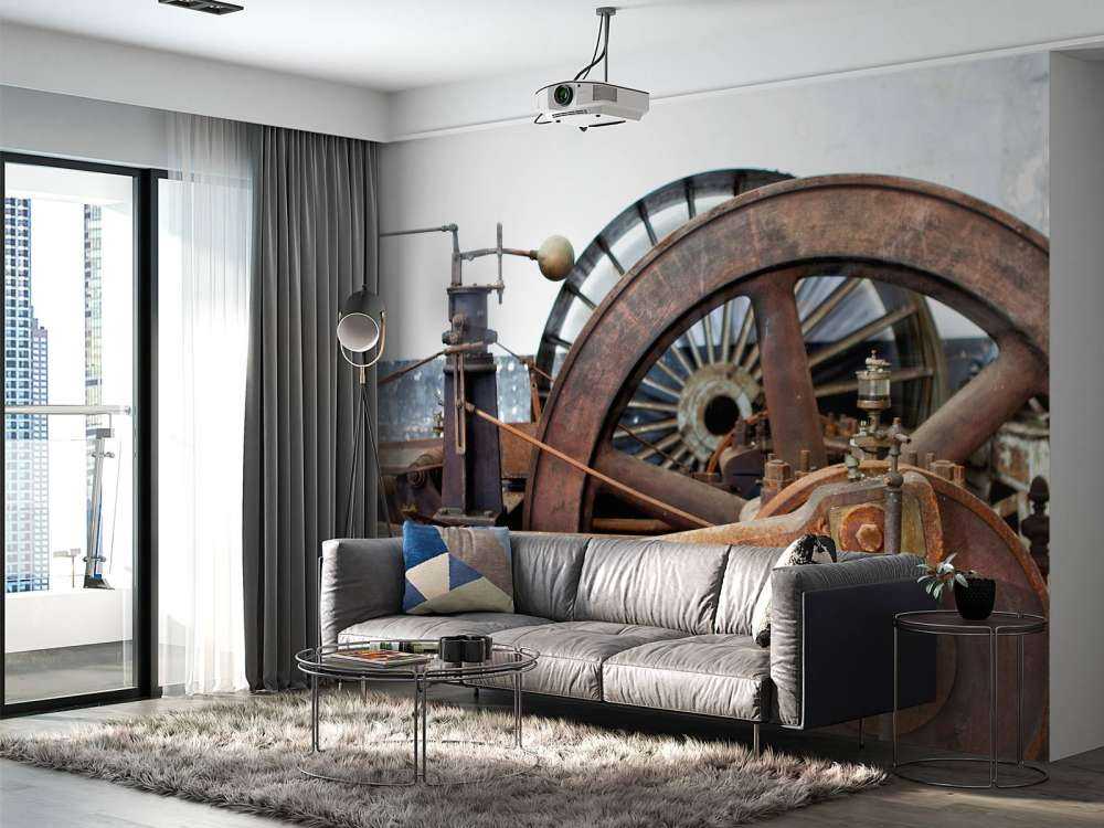 Part of a drive line of a steam engine (B) 