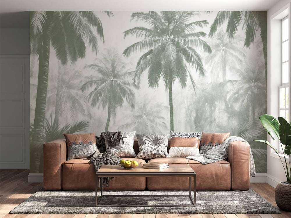 Misty Palm Forest, green