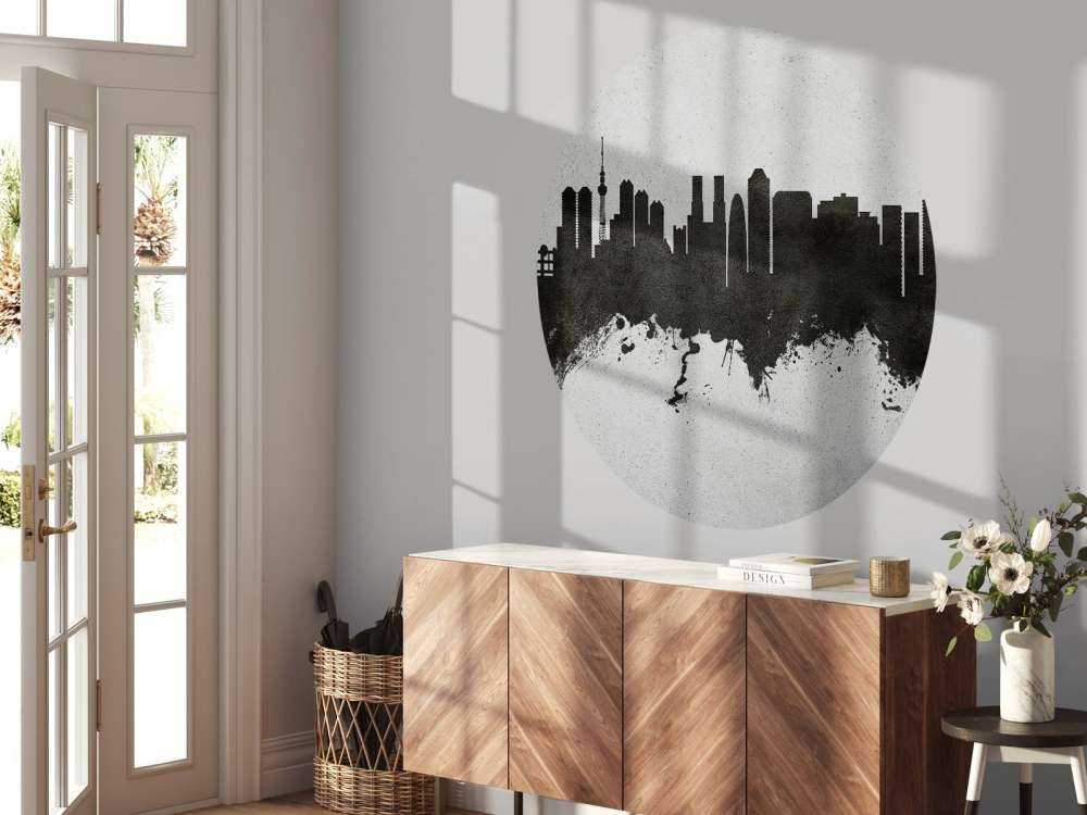 Watercolor skyline, Tokyo