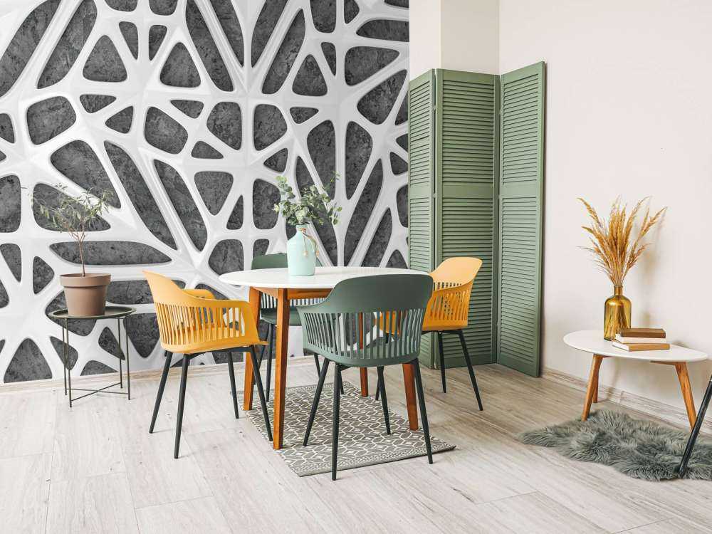 White pattern on concrete