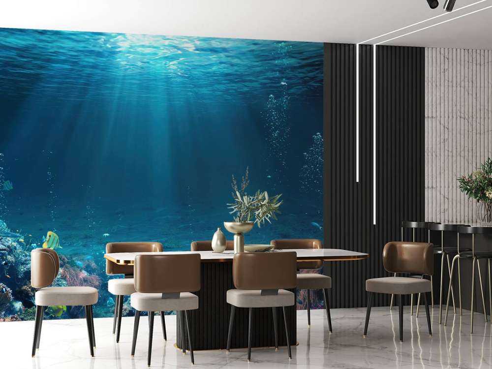 Sunbeams through the water