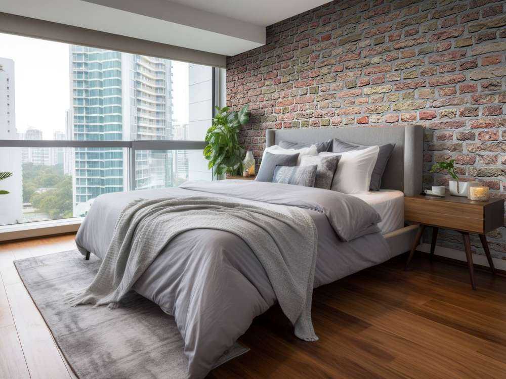 Brick wall with restored joints