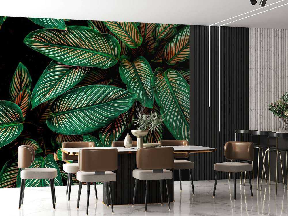 Abstract green leaves