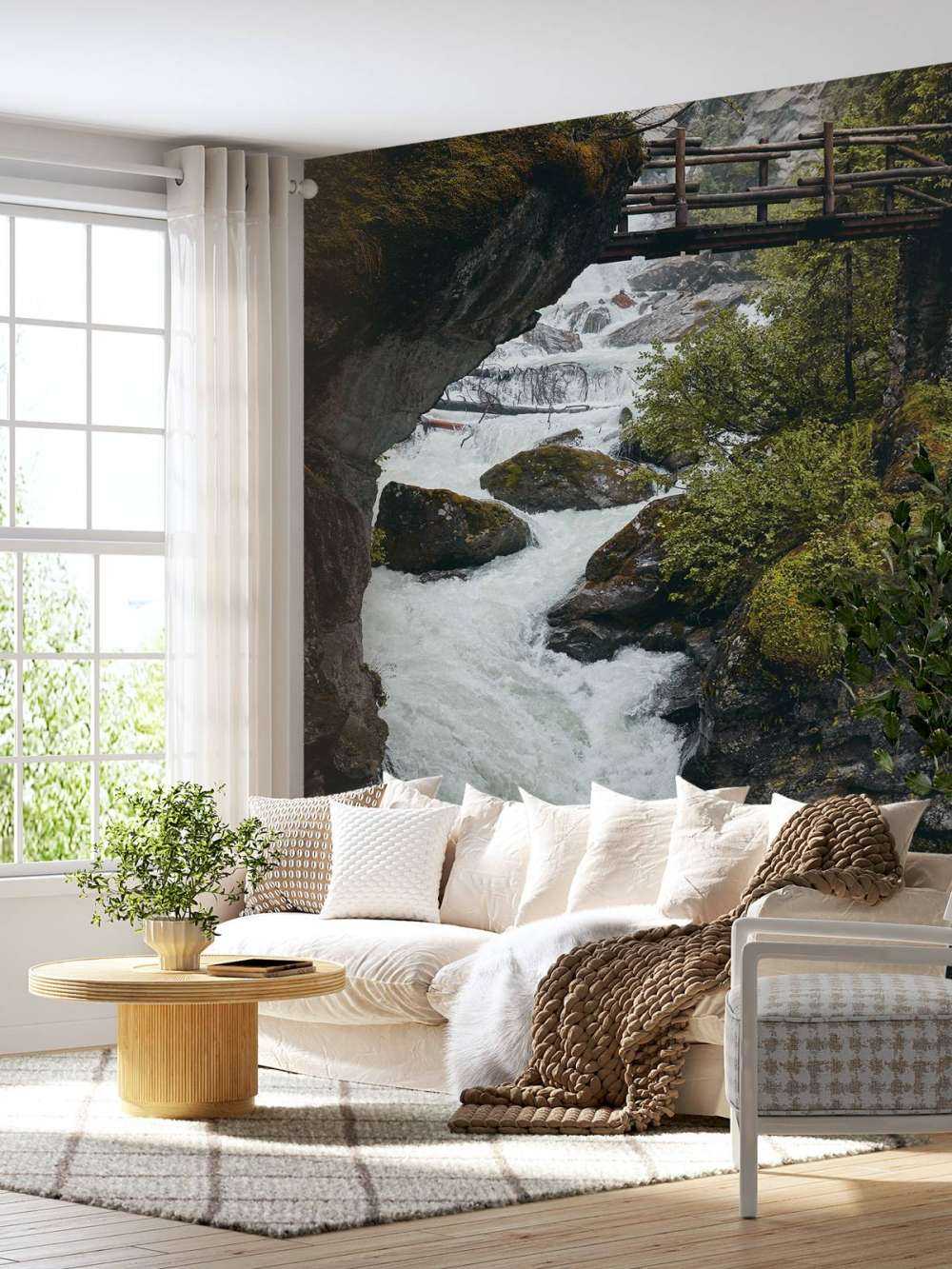 Bridge at a waterfall