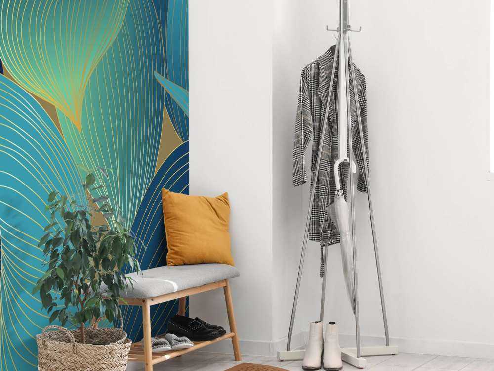 Blue and green leaves