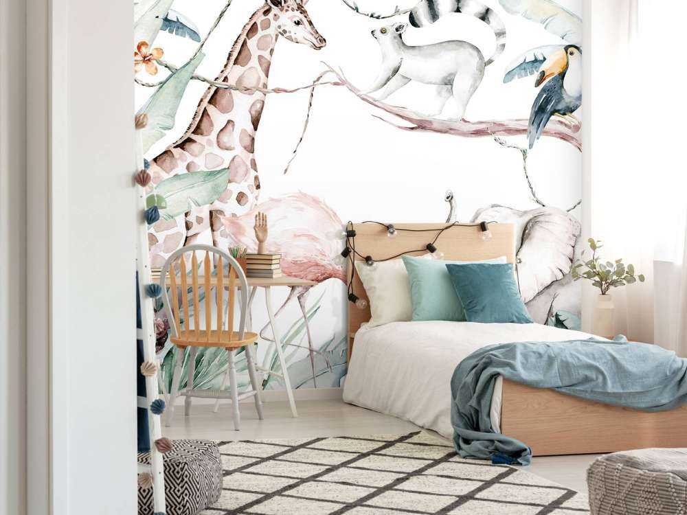 Watercolour African animals