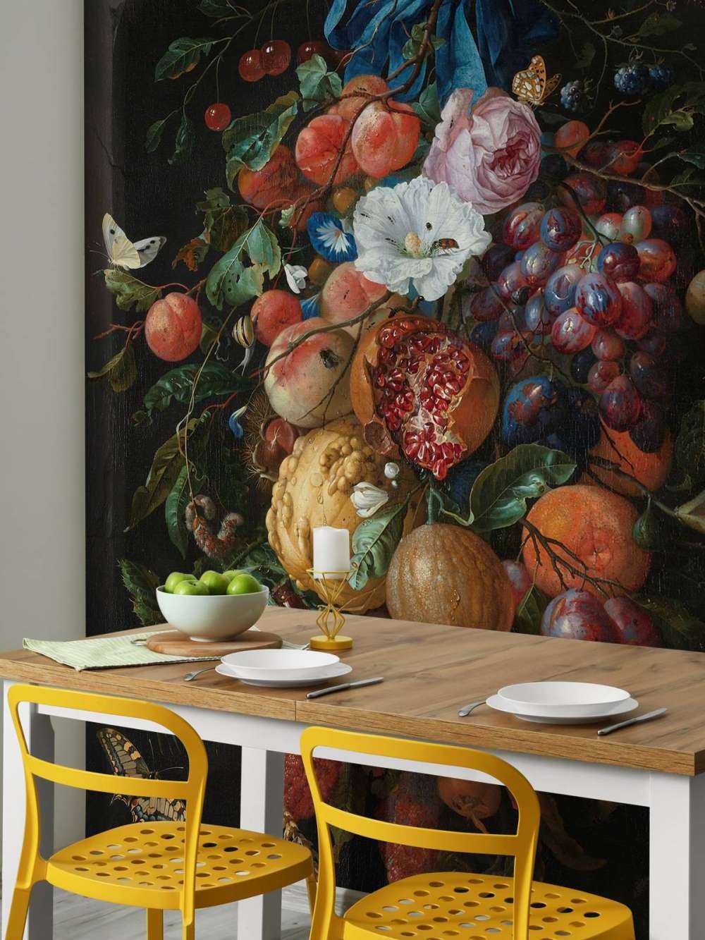 Festoon of fruits and flowers