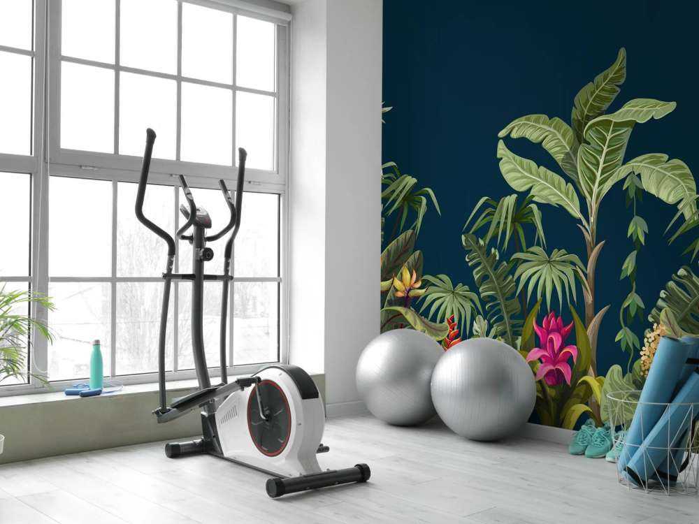 Jungle flowers and trees