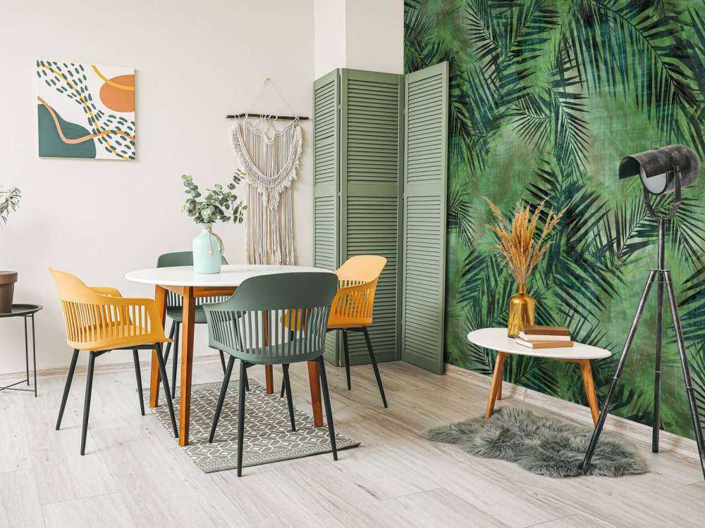 Green tropical leaves