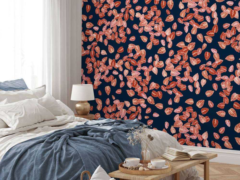 Small leaves rust on mightnight blue