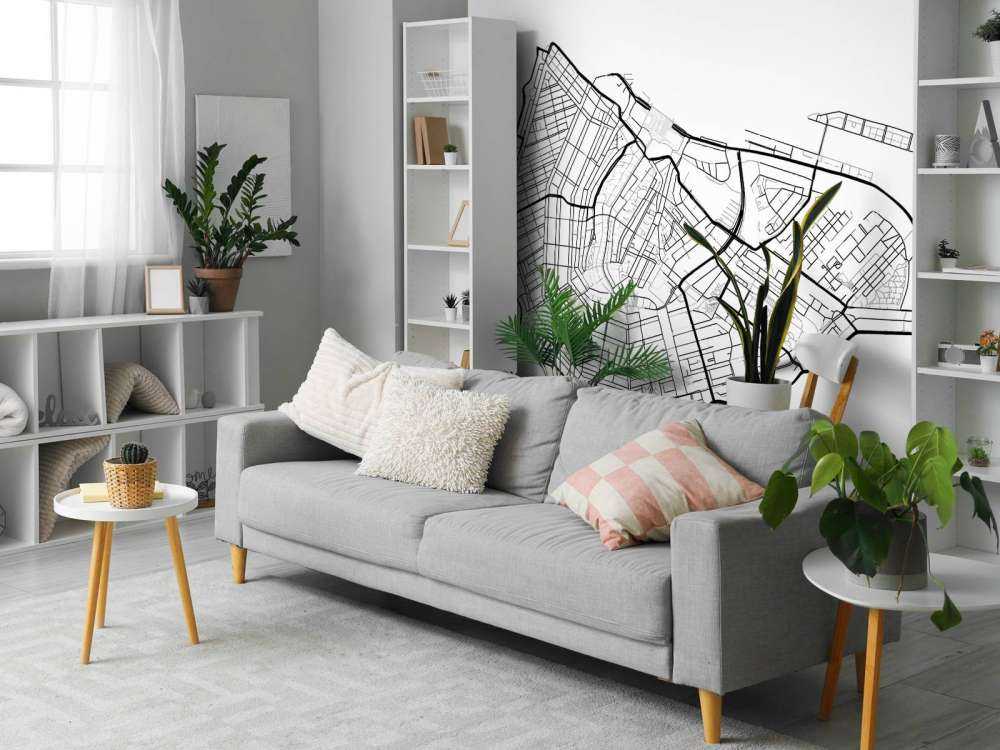 Amsterdam city centre map, white