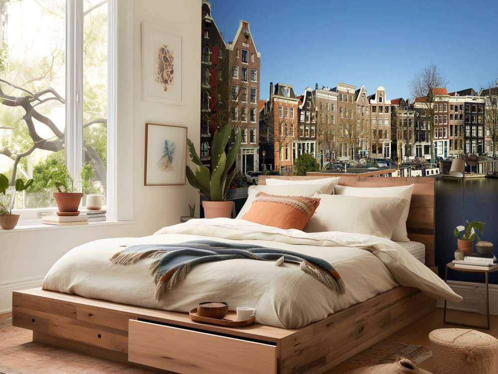 Houseboats along the canal