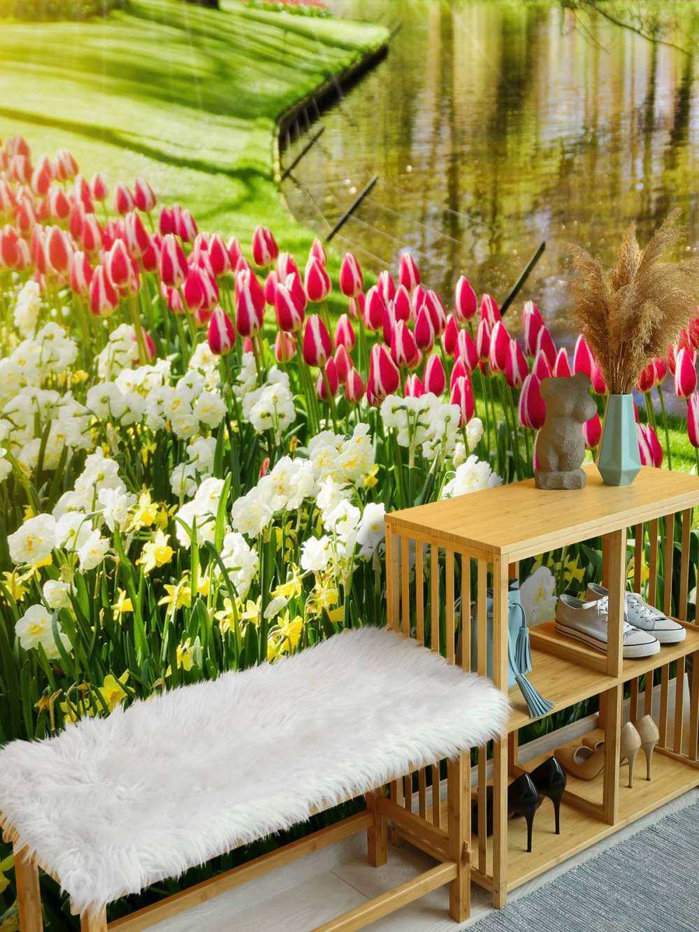 Flowers in a sunny park