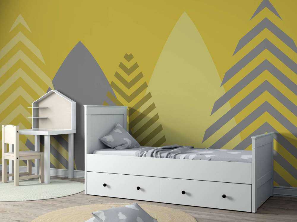 High mountains, yellow