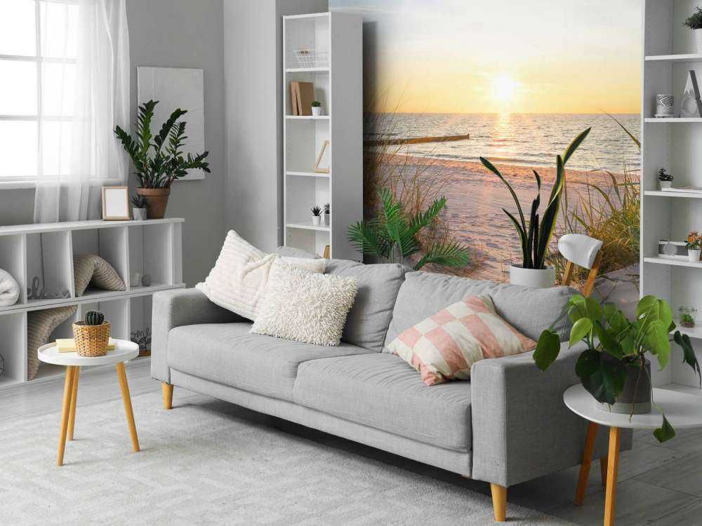 Dune beach with sunset