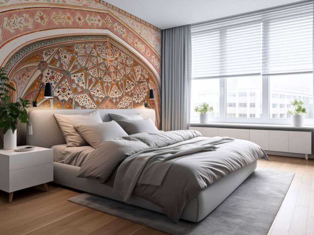 Richly painted Indian arch