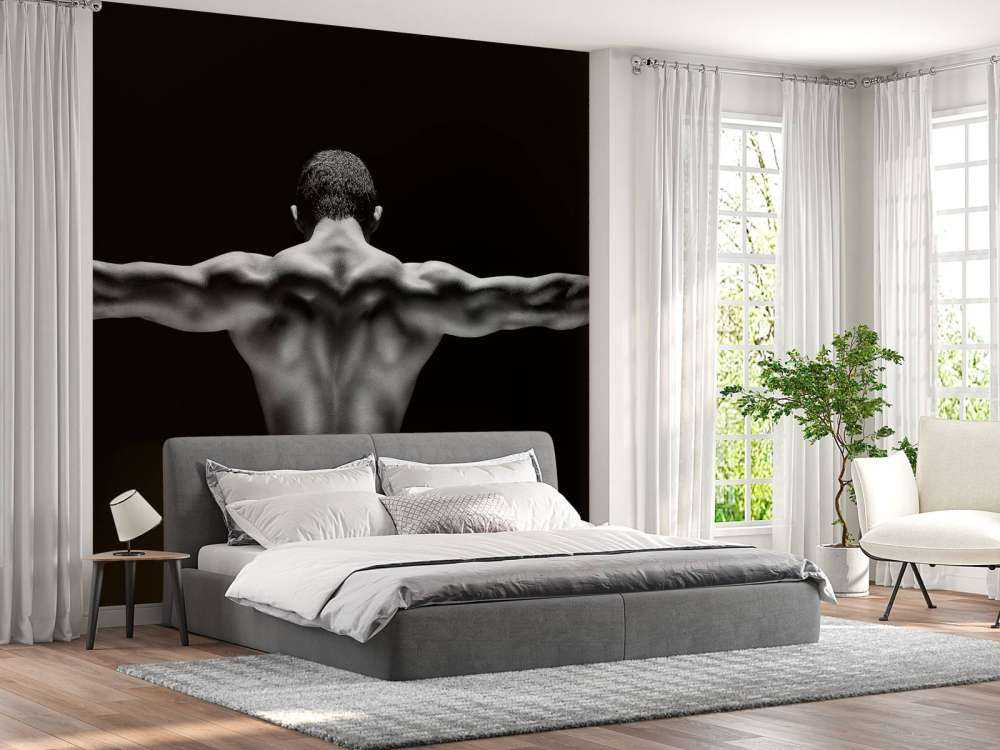 Man with outstretched arms