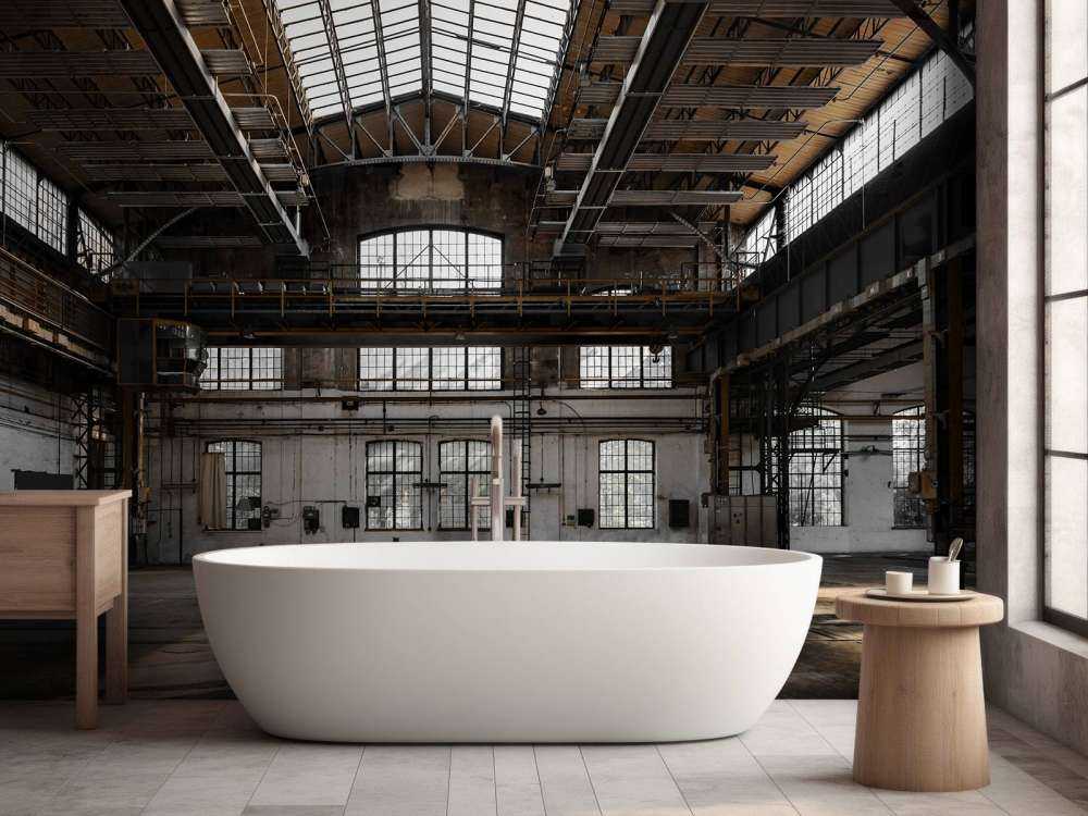 Abandoned industrial hall