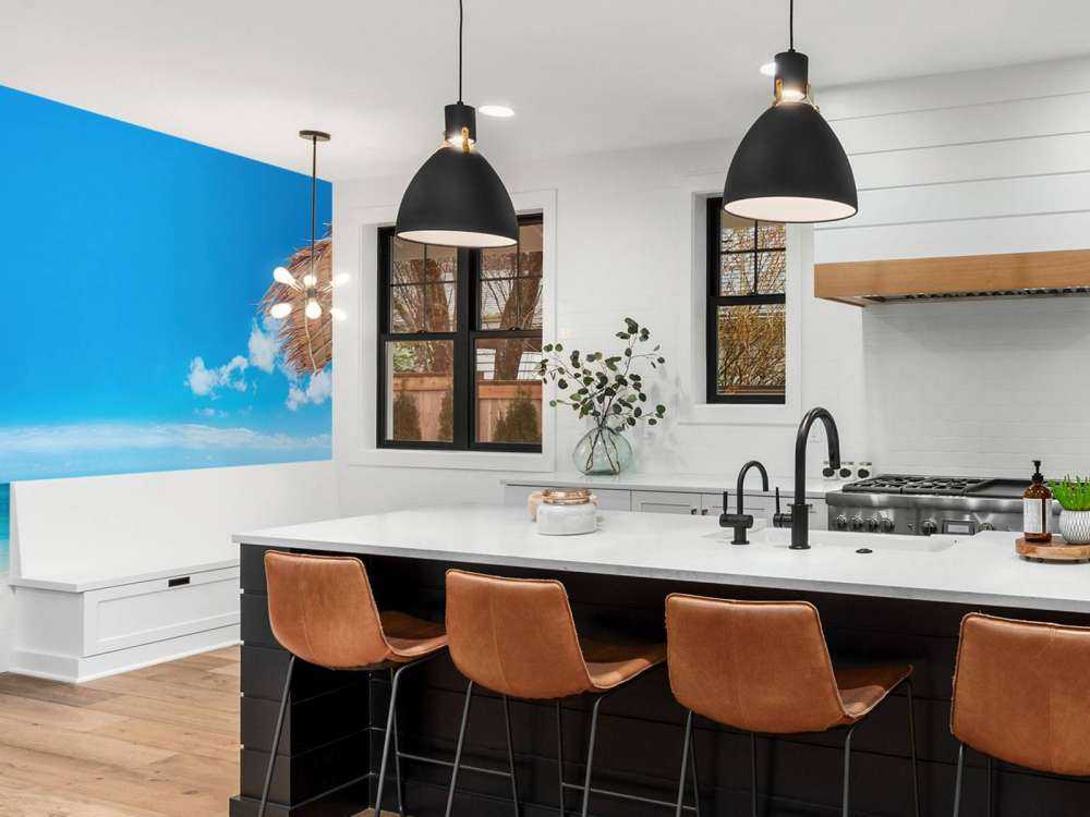 Sun loungers on the beach