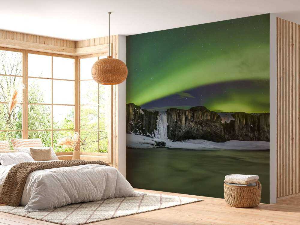 Panorama photo of the Northern Lights