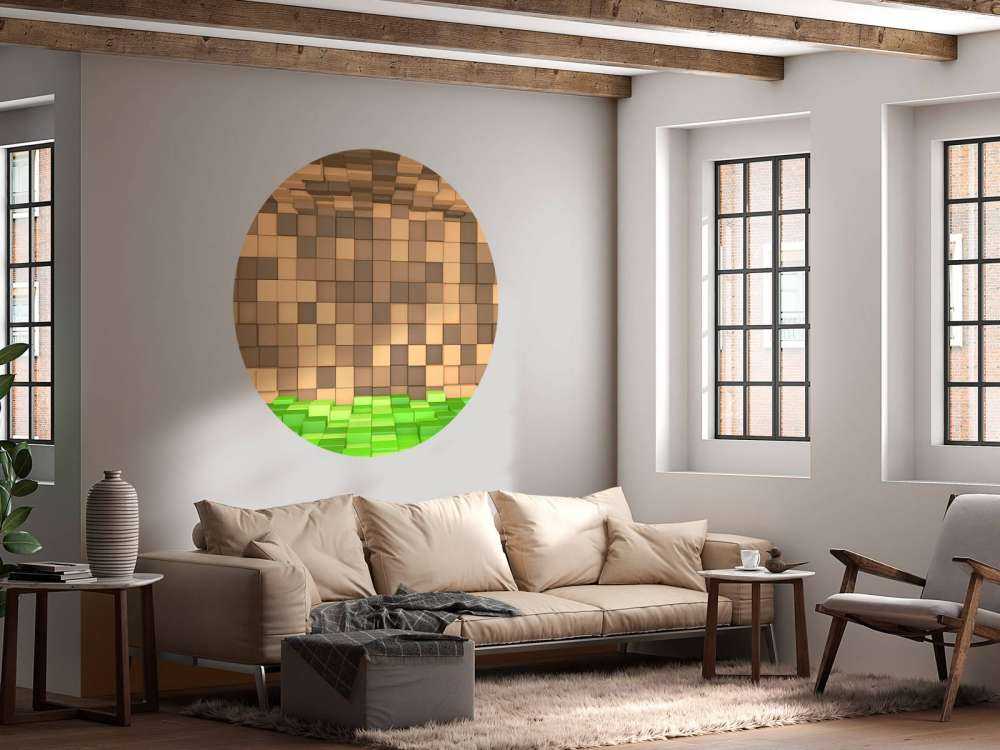 3D Minecraft landscape